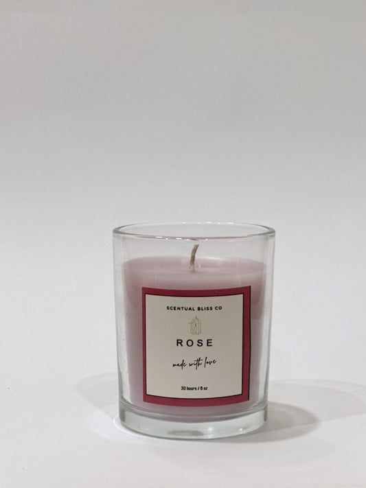 Rose Glass Candle