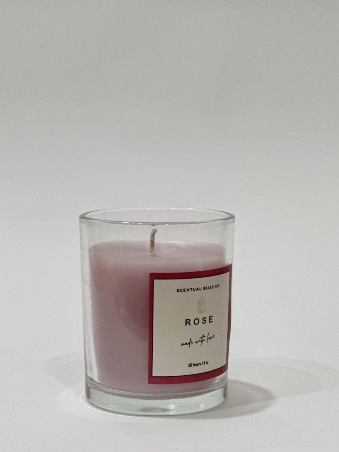 Rose Glass Candle