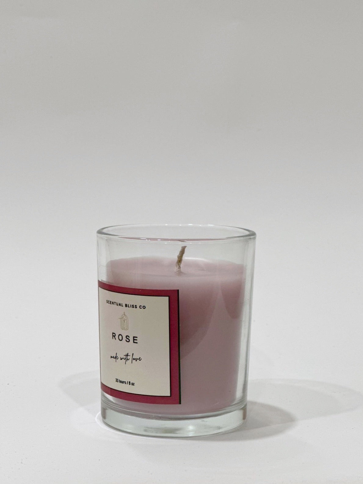 Rose Glass Candle