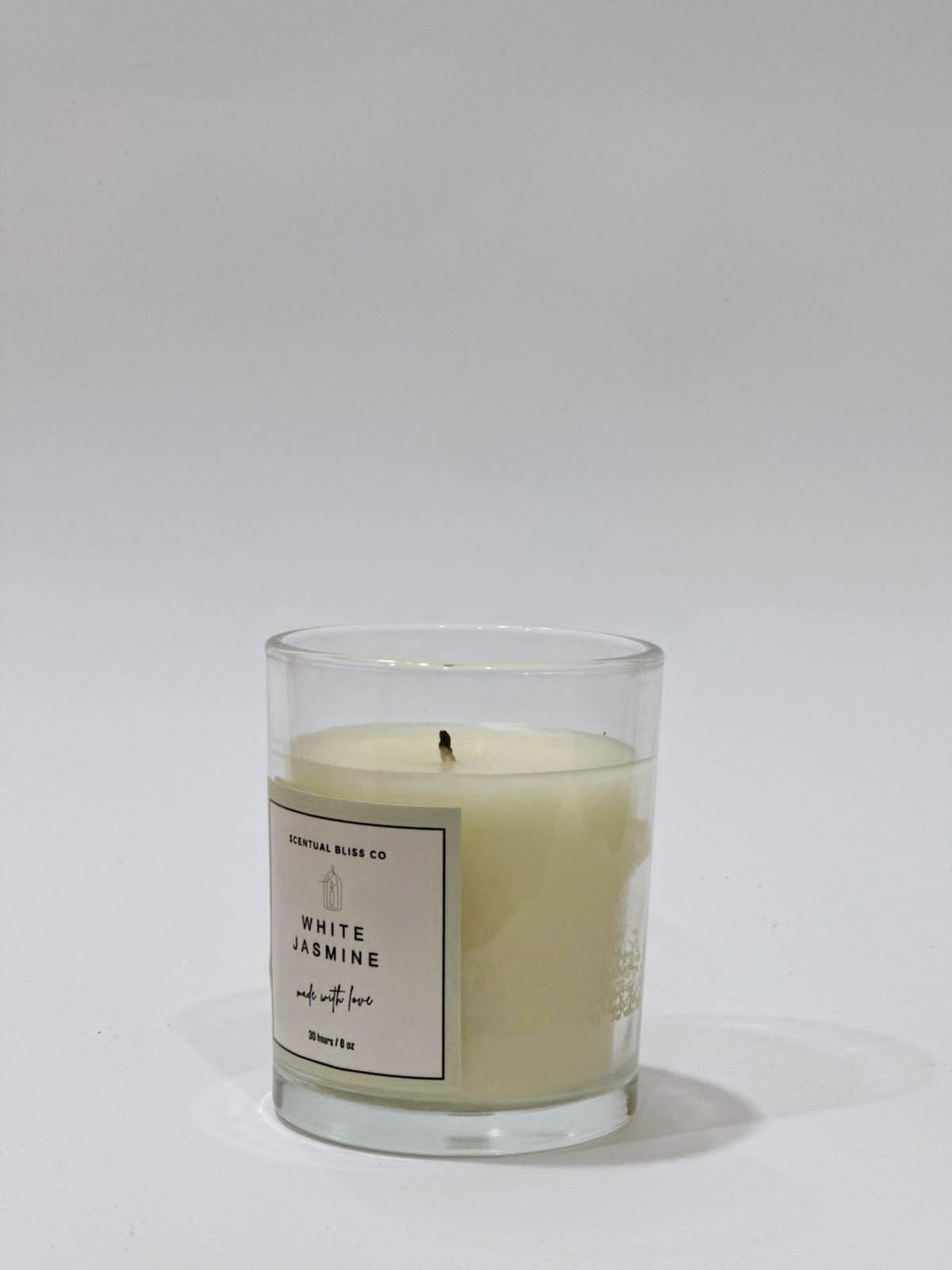 White Jasmine Glass Candle