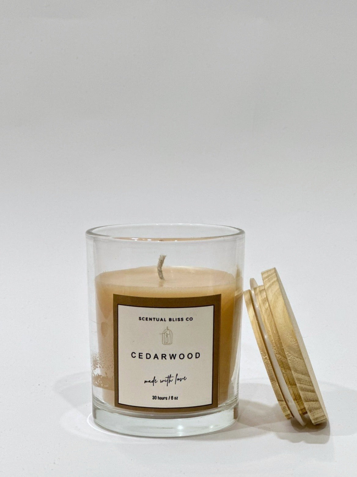 Cedarwood Glass Candle